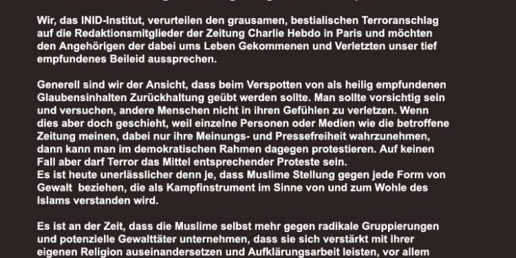 Beileidsbekundung für die Angehörigen der Terroropfer in Paris Beileidsbekundung für die Angehörigen der Terroropfer in Paris